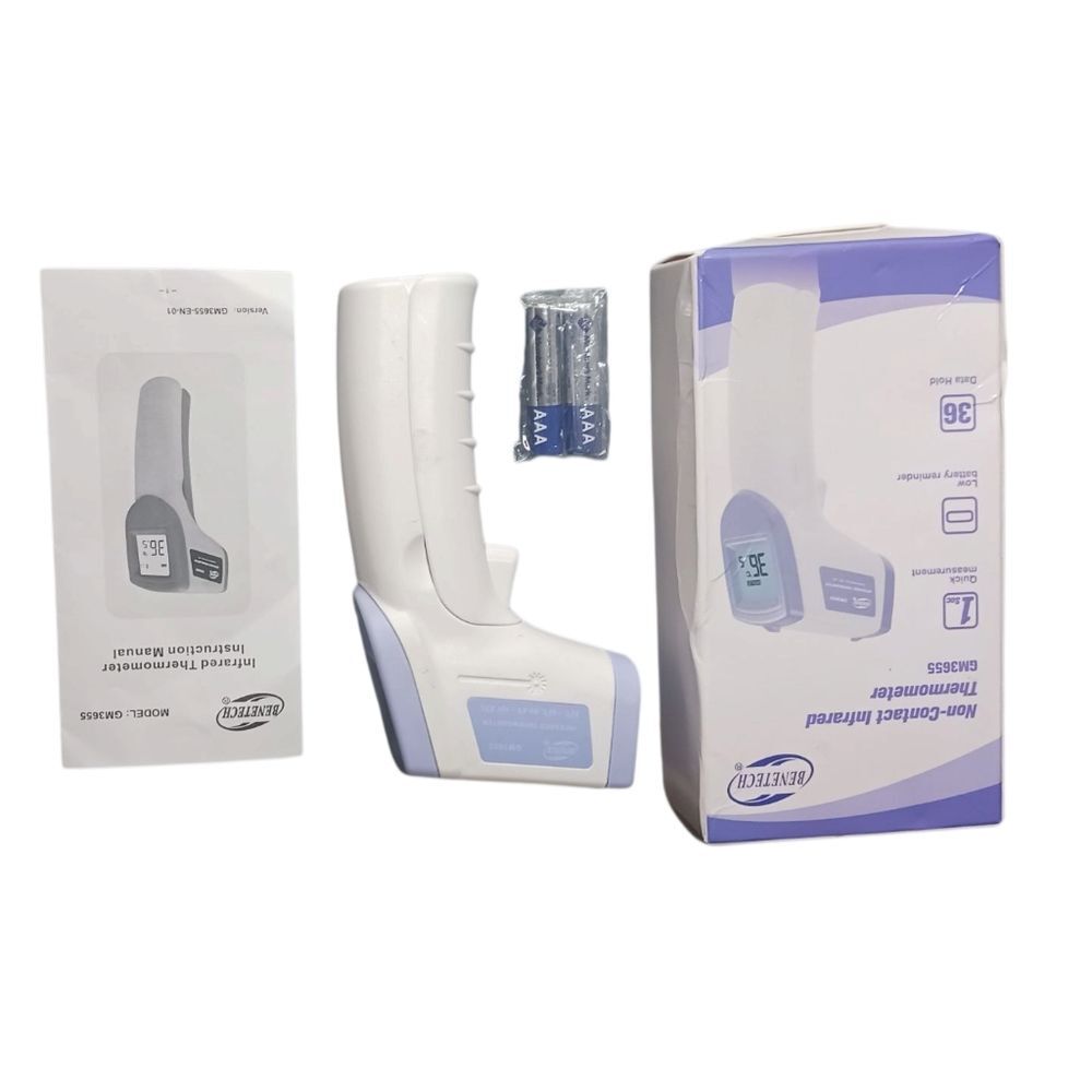 Non-Contact Infrared Thermometer Ideal for Home Use - White and Blue